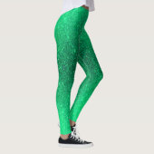 Leggings Parties scintillant verte néon Coloré brillant élé (Droite)