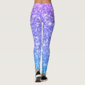 Leggings Parties scintillant Violet Et Bleue (Dos)