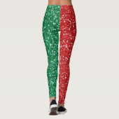 Leggings parties scintillantes de rouge et de vert (Dos)