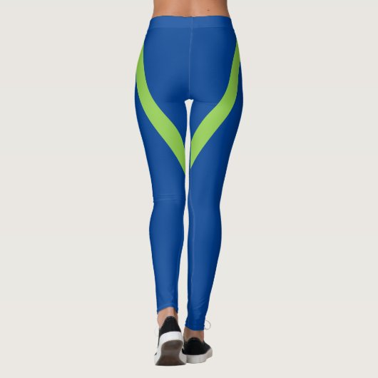 Leggings Pas Intéressé. Écart de texte vert (Dos)