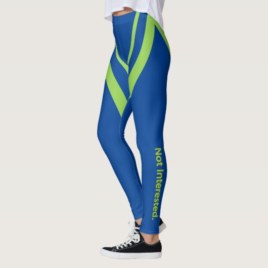 Leggings Pas Intéressé. Écart de texte vert (Gauche)