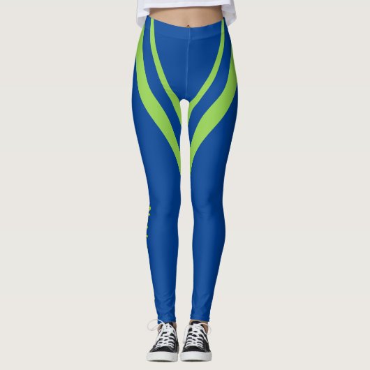 Leggings Pas Intéressé. Écart de texte vert (Devant)