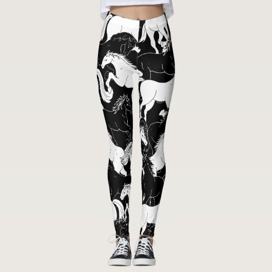 LEGGINGS PASSION DE CHEVAUX (Devant)