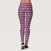 Leggings Passion du coeur pourpre (Dos)