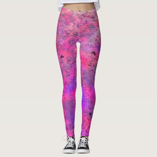 Leggings Passion pour les Motifs roses (Devant)
