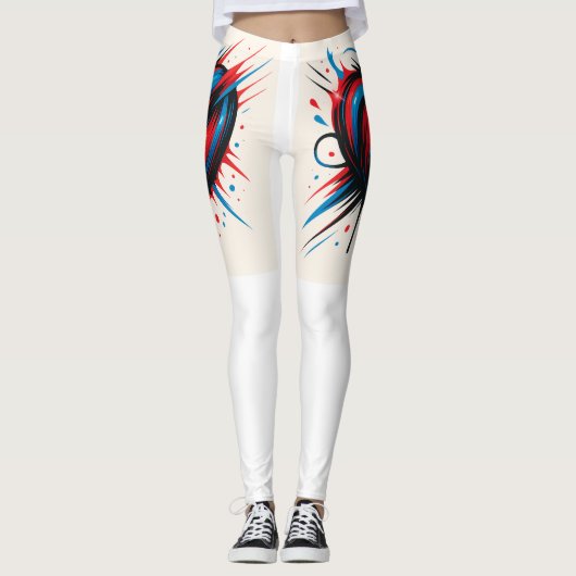 Leggings "Passion Pulse - Gras Manches Longue Coeur Rouge & (Devant)
