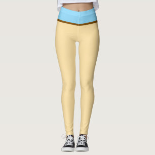 Leggings Pastel Beige et Bébé Bleu