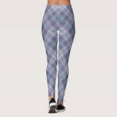 Leggings Pastel Bleu et Tartan Rose (Dos)