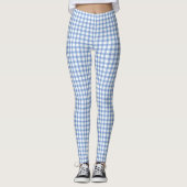 Leggings Pastel Blue En vichy Check Motif (Devant)