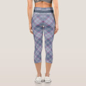Leggings Pastel Blue et Pink Tartan Capri (Verso)