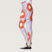 Leggings Pastel Botanique Rose : Motif Floral (Gauche)