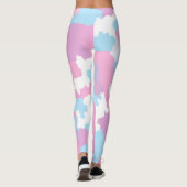 Leggings Pastel Camouflage Motif d'art Abstrait (Dos)