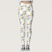 Leggings Pastel Candy Corn Pâques Panier Candy Kernels (Devant)