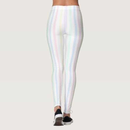 Leggings Pastel Candy Stripe Arc-en-ciel (Dos)