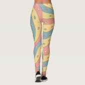 Leggings Pastel Candy Swirl Pattern with Sprinkles (Dos)