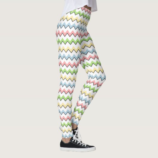 Leggings Pastel Chevron-Drop Shadow par Shirley Taylor (Droite)