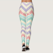 Leggings Pastel Chevron Galaxy Stars Mint Pink Purple (Dos)