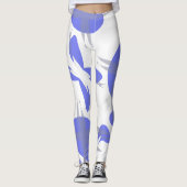 Leggings Pastel Ciblé Violet Violet Jambes d'art Abstrait (Devant)