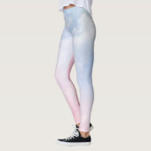 Leggings Pastel Clouds : Motif Arrière - plan serein (Gauche)