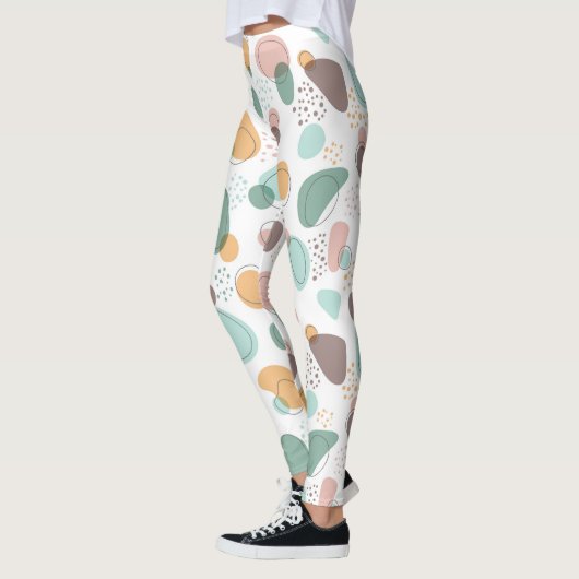 Leggings Pastel Colors Formes bio Motif sans couture (Gauche)