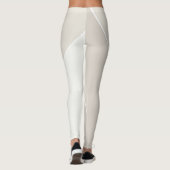 Leggings Pastel Colors Moderne Elégant Beige Brown Blanc (Dos)