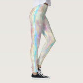 Leggings Pastel Colors Shimmering Iridescent Stripes Patter (Droite)