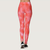 Leggings Pastel Coral Blanc Nuages d'Art Abstrait (Dos)
