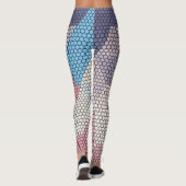 Leggings pastel cubes et hexagones motif arrière - plan (Dos)