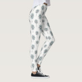 Leggings Pastel Daisy Dessin au Trait Rayure (Droite)