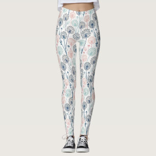Leggings Pastel Dandelion Dreams - Whimsical Floral