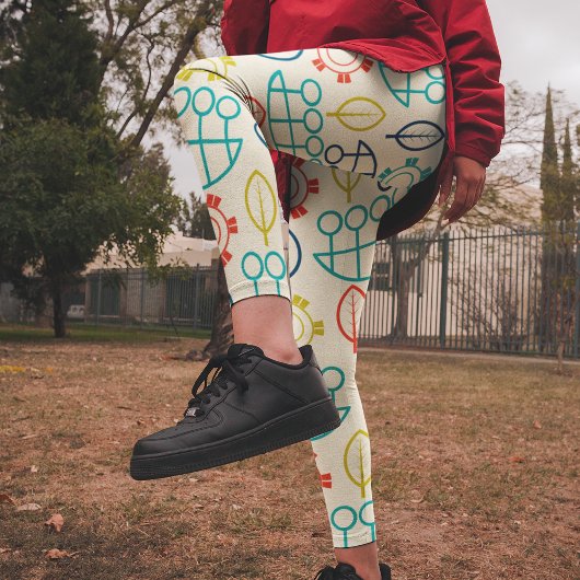 Leggings pastel de style vintage