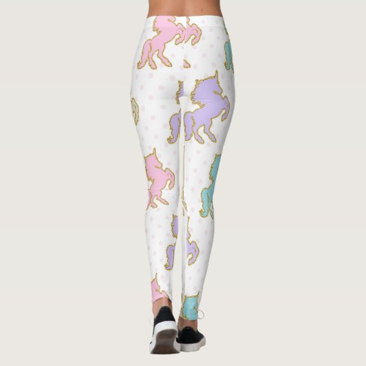 Leggings Pastel et Gold Unicorn (Dos)