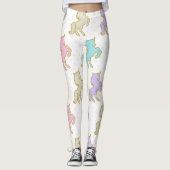 Leggings Pastel et Gold Unicorn (Devant)