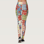 Leggings Pastel Floral Patchwork Picnic Pattern (9) (Dos)
