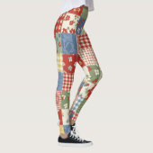 Leggings Pastel Floral Patchwork Picnic Pattern (9) (Droite)