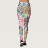 Leggings Pastel Floral Quilt Carré (Dos)
