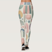 Leggings Pastel Géométrique Moderne Femmes (Dos)
