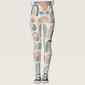 Leggings Pastel Géométrique Moderne Femmes (Devant)