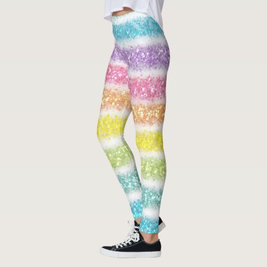 Leggings Pastel Glitter Rainbow (Gauche)