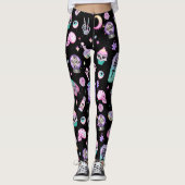 Leggings pastel goth motif foncé (Devant)
