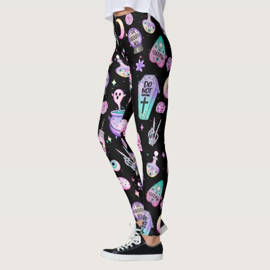Leggings pastel goth motif foncé (Gauche)