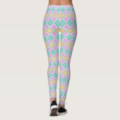 Leggings  Pastel Harlequin Prism Small Diamond Pattern (Dos)
