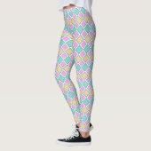 Leggings  Pastel Harlequin Prism Small Diamond Pattern (Gauche)