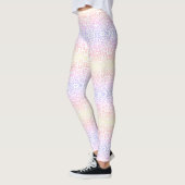 Leggings Pastel Kawaii Leopard Poster de animal arc-en-ciel (Gauche)