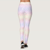Leggings Pastel Kawaii Leopard Poster de animal arc-en-ciel (Dos)