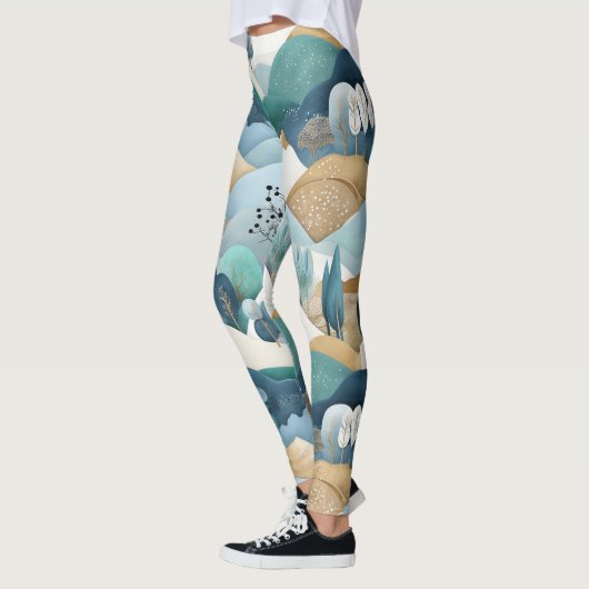 Leggings Pastel Landscape Pattern (Gauche)