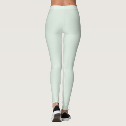 Leggings Pastel Mint Vert couleur solide (Dos)