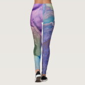 Leggings Pastel Multicolor Encre d'alcool Liquide Art Abstr (Dos)