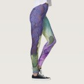 Leggings Pastel Multicolor Encre d'alcool Liquide Art Abstr (Droite)