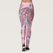 Leggings Pastel paisley, patchwork ethnique traditionnel (Dos)